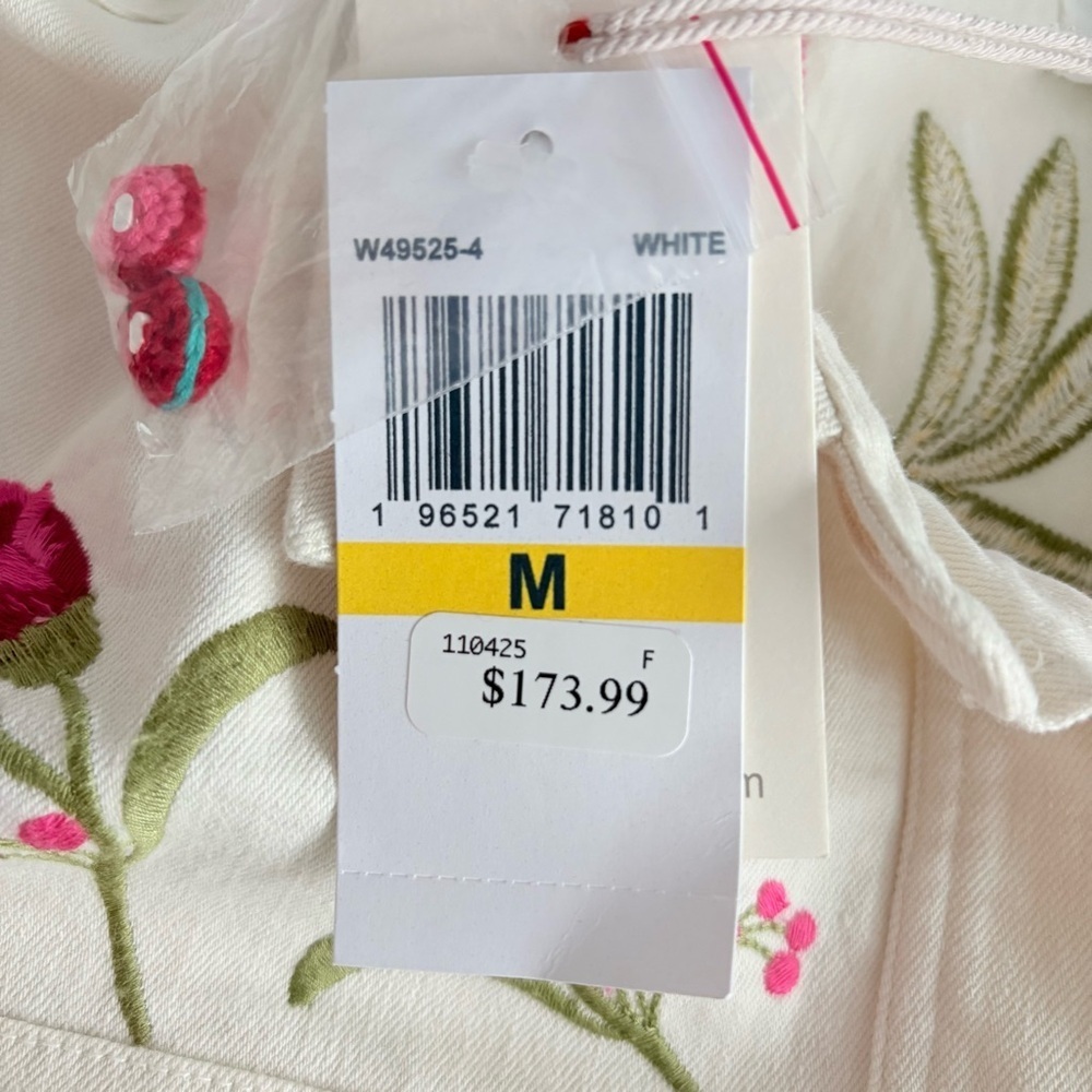 Johnny Was Crochet Cropped Denim Jacket - Picture 11 of 15